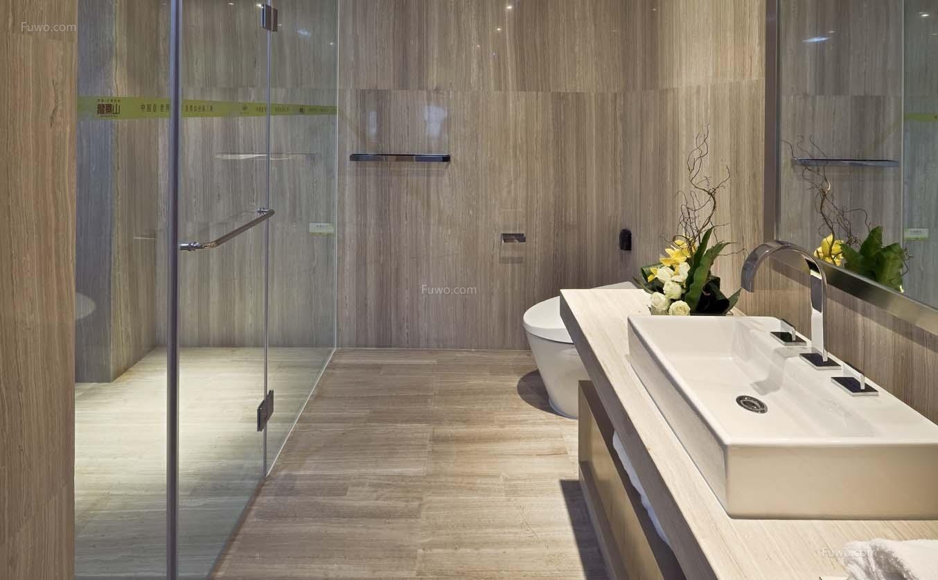 卫生间推荐_现代卫浴豪华瓷砖装修设计效果图 – 设计本装修效果图