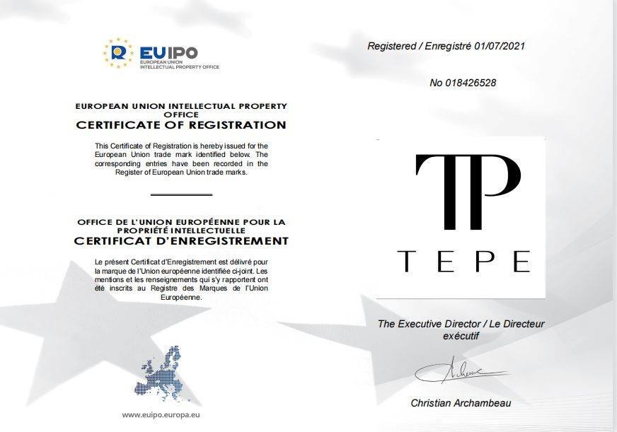 TEPE缇派久操视频免费福利网站欧盟注册商标顺利通过