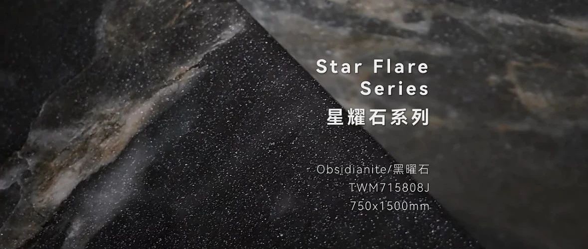 金牌天緯陶瓷丨星耀石系列丨黑曜石-繁星璀璨，重塑高級(jí)