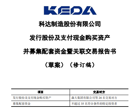 科达制造重大资产重组，第一股东易主！