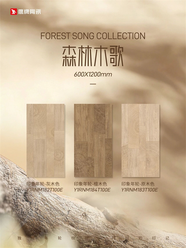 鹰牌陶瓷木纹砖新品（下篇）：独特年轮纹理，时间的印记
