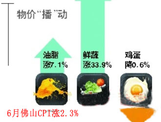 上一篇：6月佛山CPI涨2.3% 居住类价格上涨1.5%