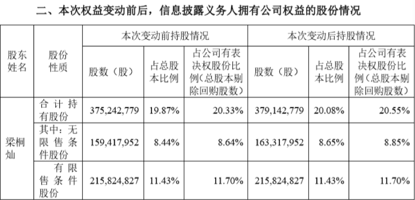 下一篇：梁桐灿再购科达股份，持股比例增至20.08%，累计耗资已超15.4亿元