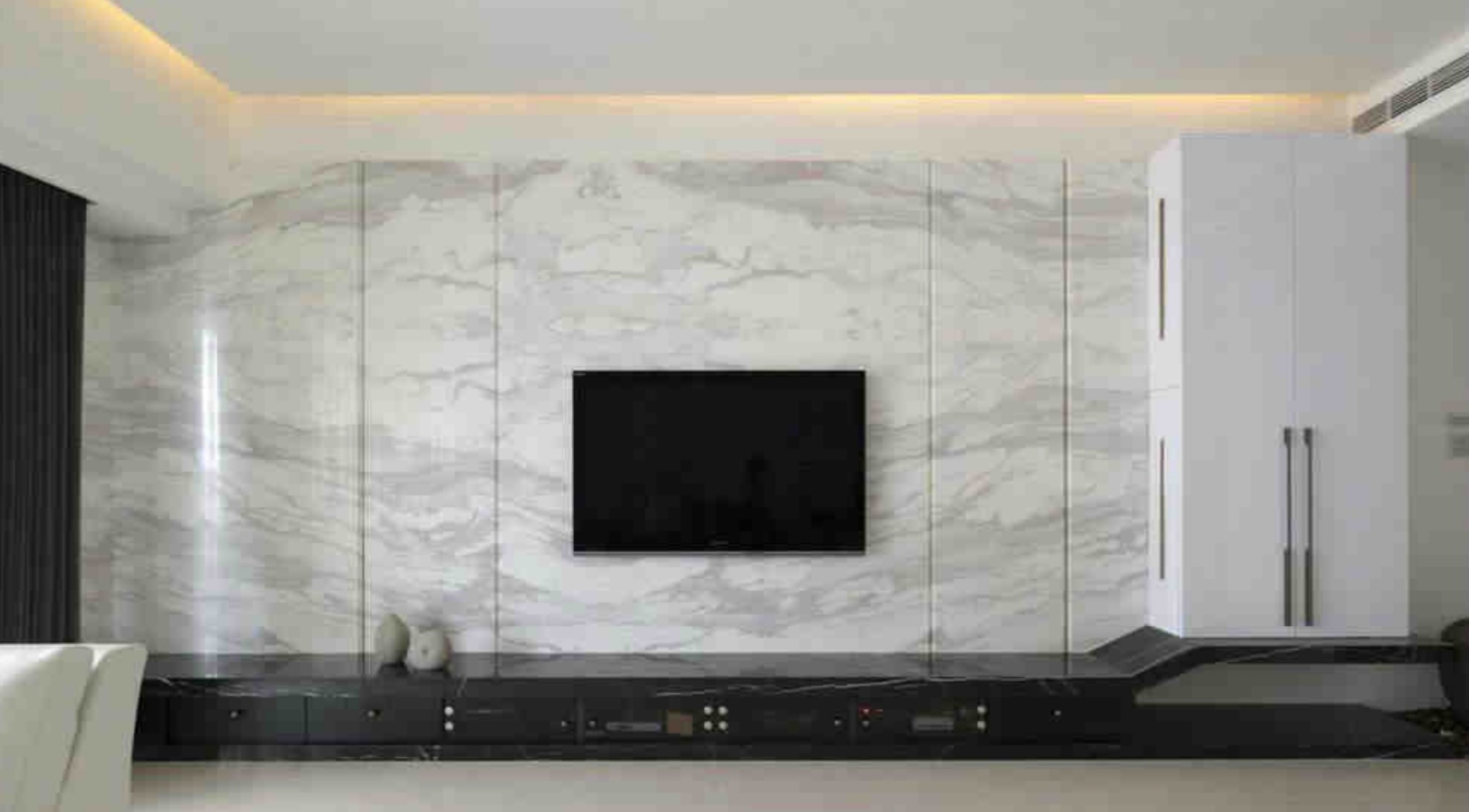 家装客厅瓷砖电视机背景墙效果图_土巴兔装修效果图